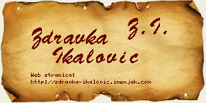 Zdravka Ikalović vizit kartica